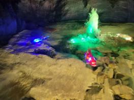 광명동굴에서 빛나는 로봇물고기 구경하세요!  기사 이미지